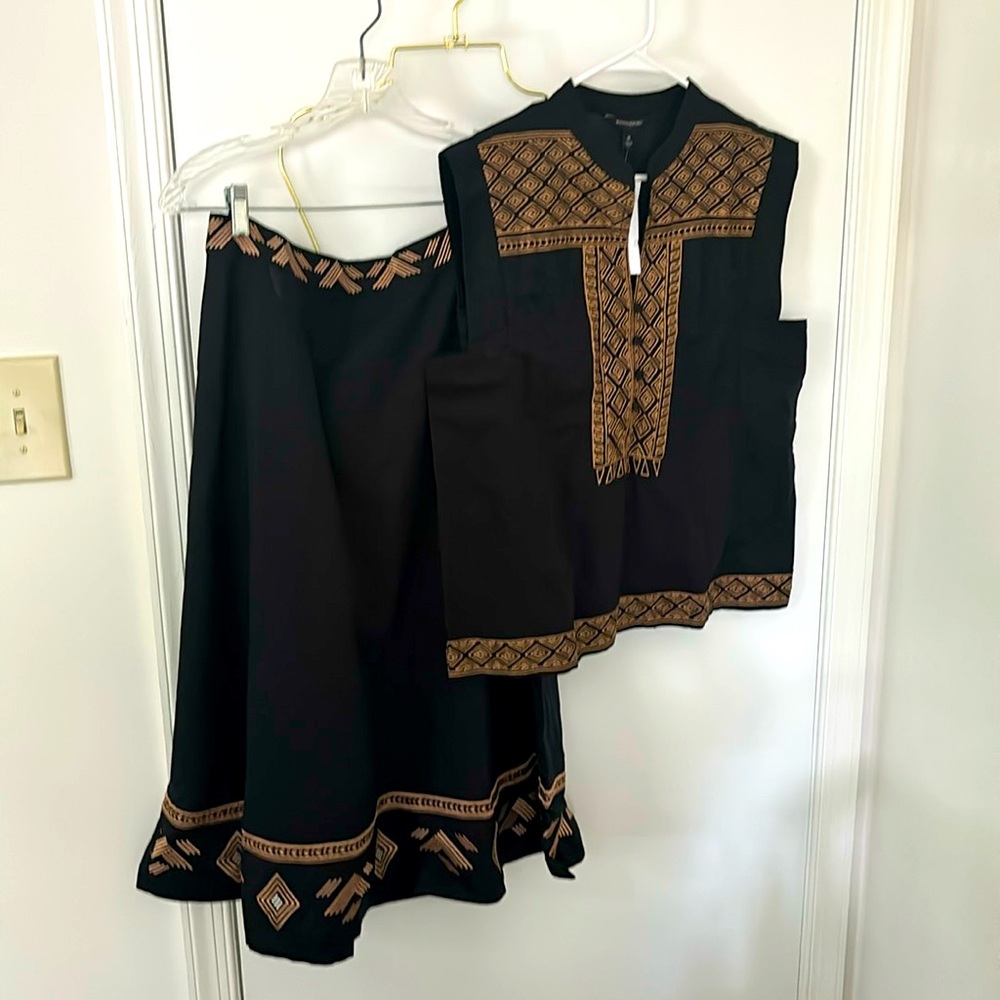 Banana Republic black skirt and top combo